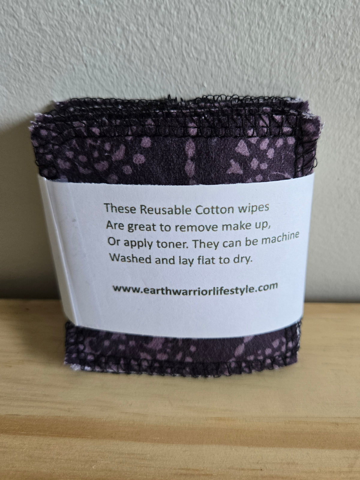 Purple Flora Reusable Makeup Wipes