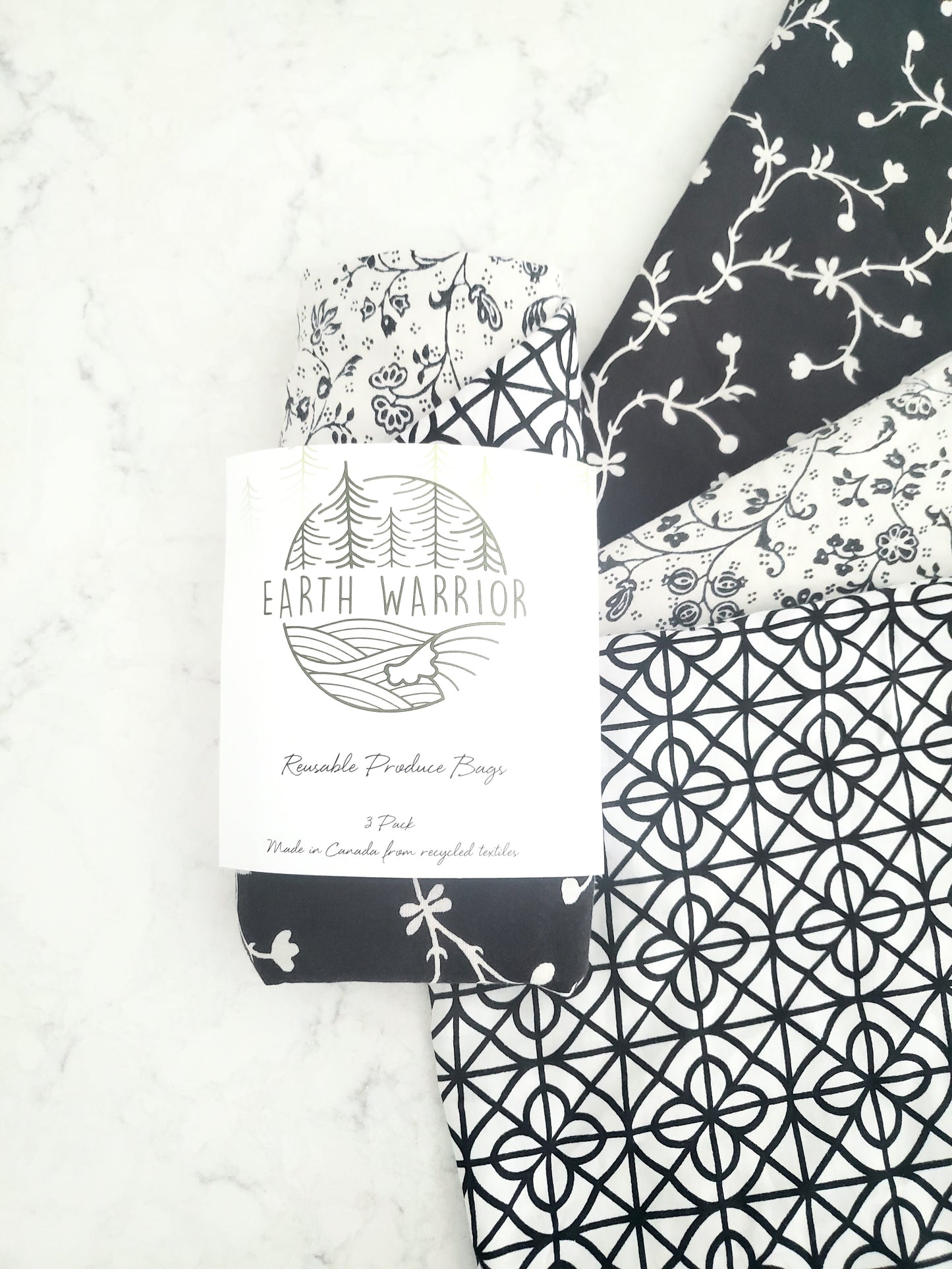 Produce bags - Night Floral - 3 pack