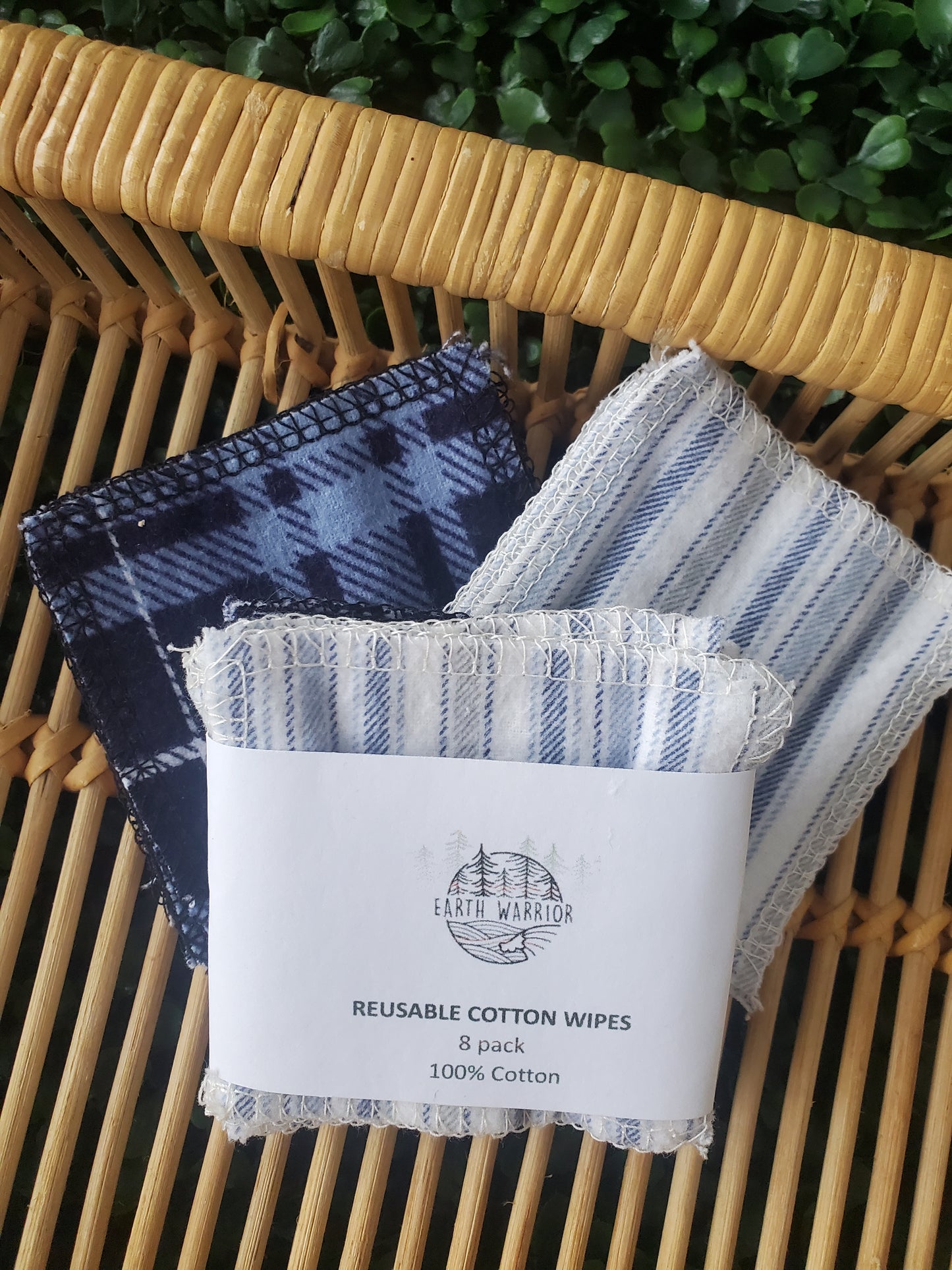 Make Up Wipes - stripes & plaids - 8 pack