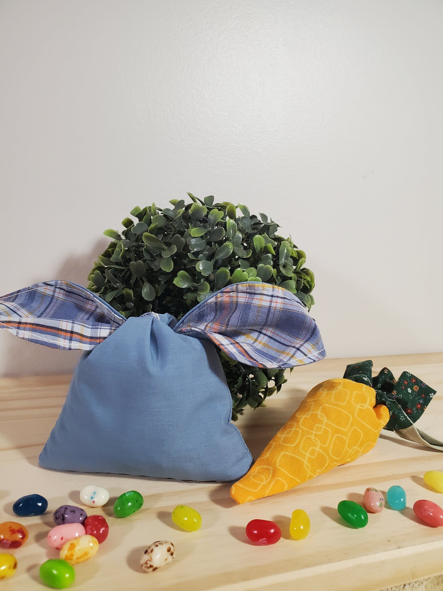 Easter Bunny Candy Bag Set - Oilers Plaid
