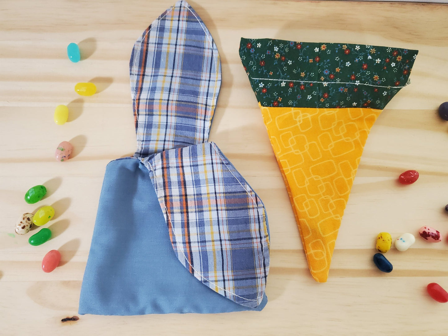 Easter Bunny Candy Bag Set - Oilers Plaid