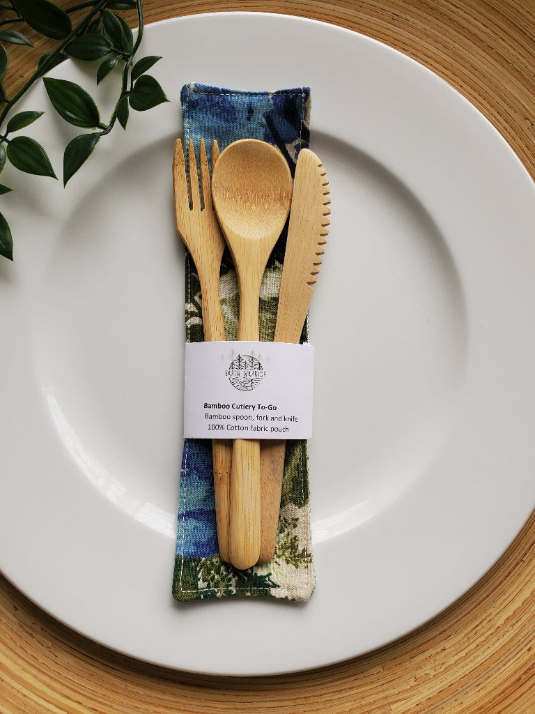 Cutlery Kit - Blue Blossoms
