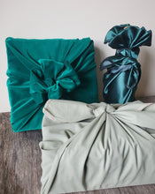 Load image into Gallery viewer, Green Furoshiki Gift Wrap
