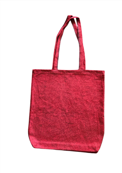 Tote Bag- red & black corduroy