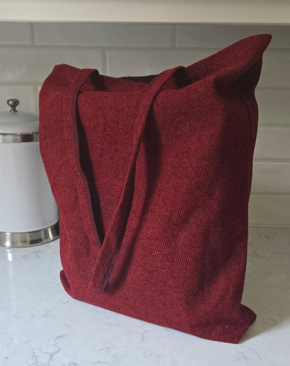 Tote Bag- red & black corduroy