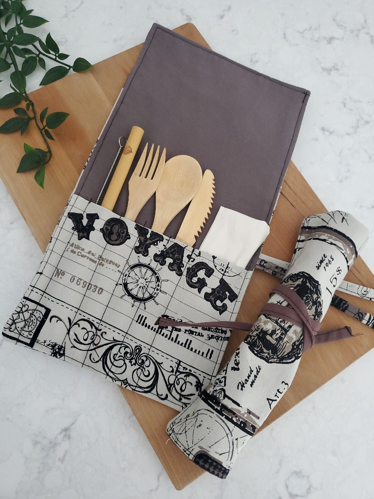 Roll up cutlery kit - voyage