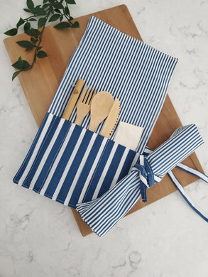 Roll up cutlery kit - sailor stripes